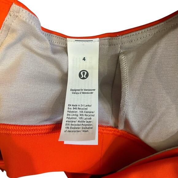NWT Lululemon Envital Bra B/C Cup Solar Orange Size 4 - Picture 7 of 7